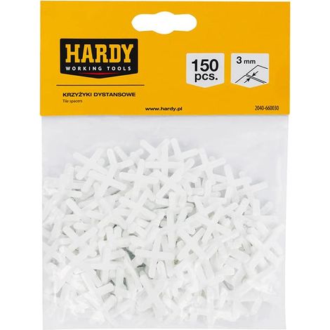 HARDY WORKING TOOLS Croce per piastrelle - Accessori per piastrelle, distanziatori per piastrelle, croce in plastica per giunti - 3 mm - pacchetto da 150 pezzi (1/5)