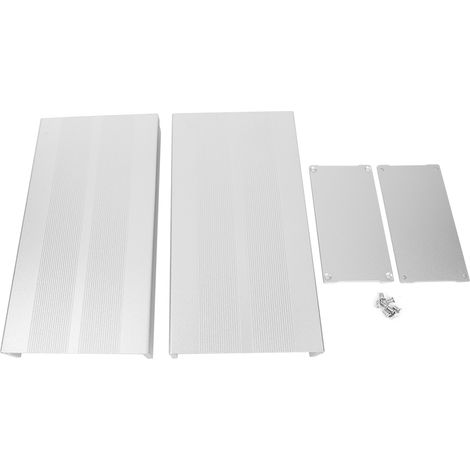 Boîtier électronique DIY en aluminium refroidissant pour projet de circuit imprimé, plaque plate argent sable, boîte de protection pour montage. (1/5)