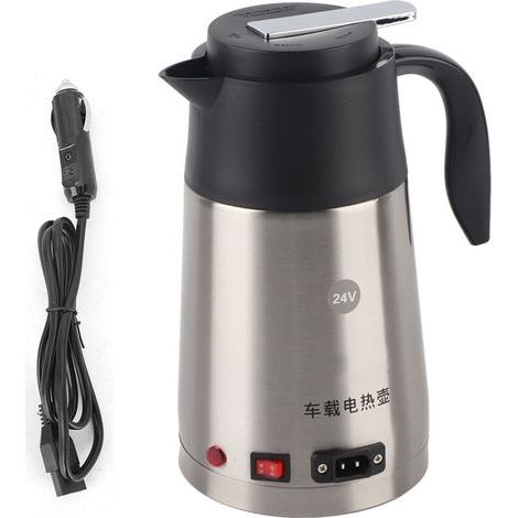 Bouilloire électrique Portable pour camion et voiture, 1,2 l, 24V, pour café bouillant, chauffe-eau, tasse chauffante (1/5)