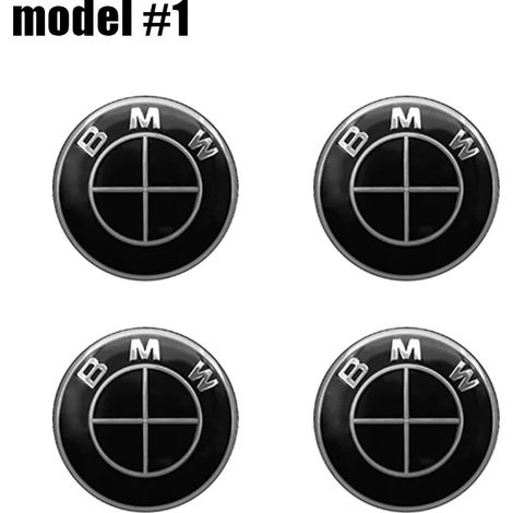 (Autocollant BMW - Modèle 1,65 mm) - Lot de 4 autocollants pour jantes de voiture, emblème et cache-moyeu, compatibles avec BMW E36, E39, E46, E60, E70, E87, E90 et E92. Convient également à la BMW M4 (1/5)