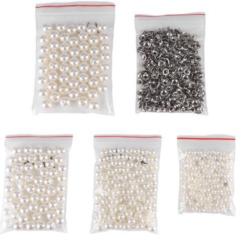 300 pièces de rivets mélangés 6mm 8mm 10mm 12mm pour décoration de sacs et d'artisanat, couleur blanche