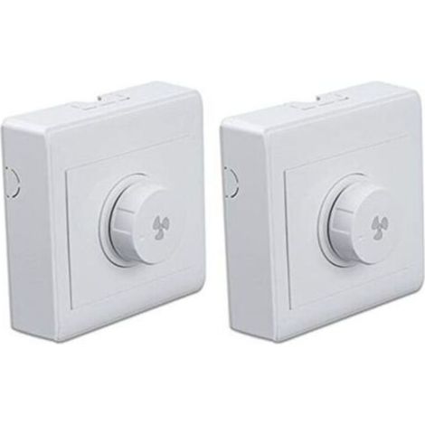 Lot de 2Réglage du Ventilateur de Plafond Régulateur de Vitesse en continu Interrupteur Mural 220V 10A pour gradateur 300W (1/5)