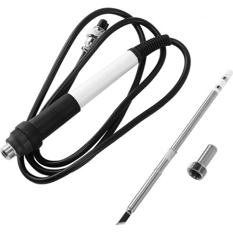 Ensemble de poignée à souder pour station de soudage T12 et panne de fer à souder T12-K (poignée à souder et fer à souder noir et argent). (1/5)