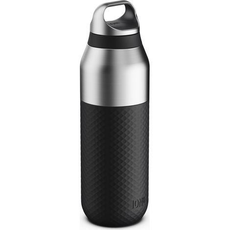 Gourde Isotherme 655 ml (22 oz)- Acier Inoxydable Étanche, Isolation Sous Vide pour Boissons Chaudes et Froides, Bouchon à Vis, Passe au Lave-Vaisselle, Noir (1/5)