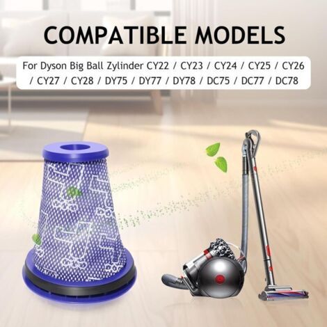 NALOOKAMIC 2pcs filtre pré-moteur pour Dyson Big Ball aspirateur Cy22/CY23/CY24/CY25/CY26/CY27/CY28/DY75/DY77/DY78/DC75/DC77/DC78, accessoires de remplacement de filtre HEPA, remplace n. 967371-01