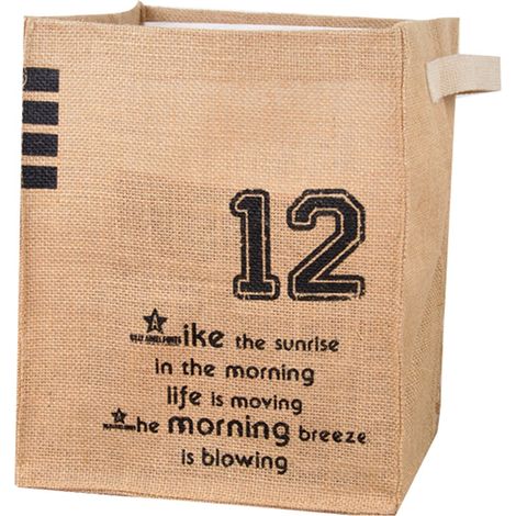 Boîte de rangement en jute pliable, imperméable, film facile à nettoyer, texture douce, panier de rangement pour maison et bureau, 12 motifs (1/5)