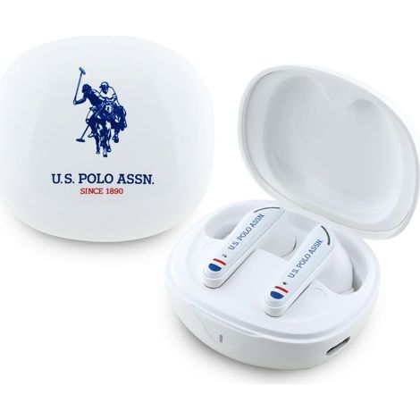 Base de carga para auriculares TWS US Polo DH Logo, color blanco. (1/4)