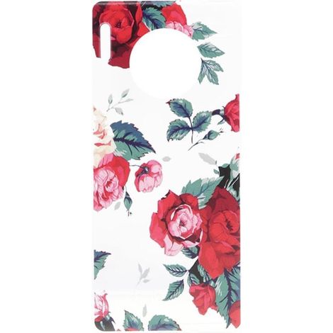 Coque arrière souple pour Huawei Mate 30 Pro - Motif roses - Transparente - Étui de protection (1/5)