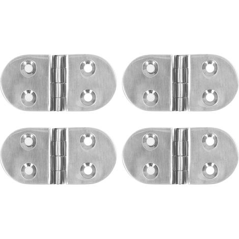 Charnière de Porte à 4 Trous, Paquet de 4 charnières de Porte pour Porte intérieure et extérieure 1,5 x 3 Pouces Charnière Nautique en Acier Inoxydable pour Yacht (1/5)