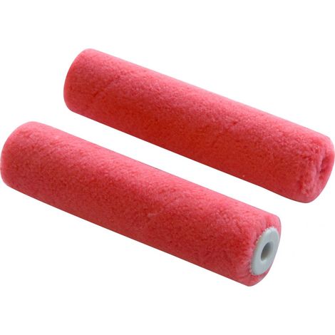 Nespoli Lackierwalzen RedFibre mit Antihaftbeschichtung 2 Stück, 10 cm, 4 mm Farbroller