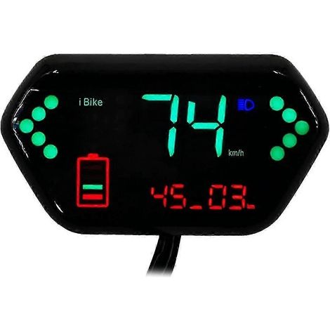 Compteur kilométrique numérique LCD 48V/60V pour moto électrique, tachymètre et compteur de vitesse LCD (1/5)