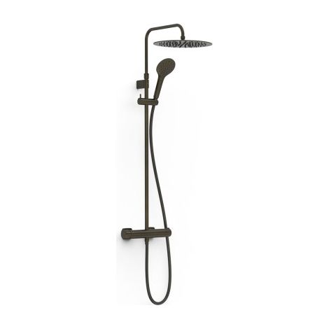 Ensemble mitigeur mural 2 voies pour douche Loft Noir bronze - TRES 22219101KMB