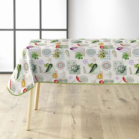 Nappe Toile Cirée Imprimé "Vegetalia" 140x240cm Multicolore