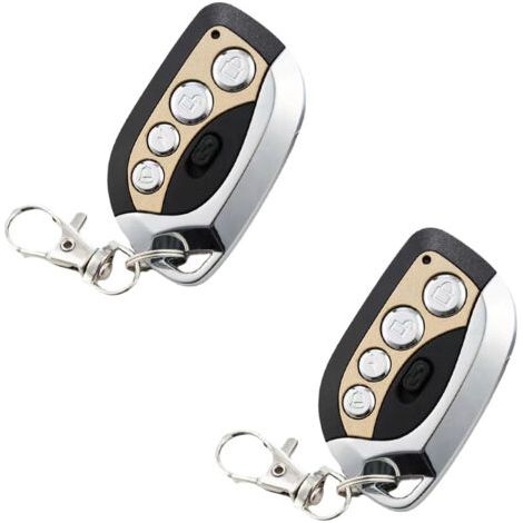 Duplicateur de Télécommande sans Fil,Télécommande Portail Copie,433.92MHz Clonage Électrique Clonage Universel Duplicateur Clé Fob pour Porte de Garage (2 articles) (1/5)
