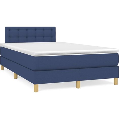 Maison Exclusive - Boxspringbett mit Matratze Blau 120x200 cm Sto