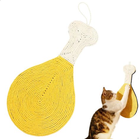 Grattoir Chat, Griffoir Chat Canapé, Griffoir Mural en Forme de Patte de Poulet, Grattoir Mural Chats à Poser Au Sol ou à Accrocher Au Mur comme Gratter pour Chats, 43 × 22 Cm (1/5)