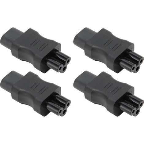 Adaptateur IEC320 C8 vers C5 10A 250V, Cordon d'Alimentation pour Ordinateur Portable, Serveur UPS, Lot de 4 Pièces (1/5)