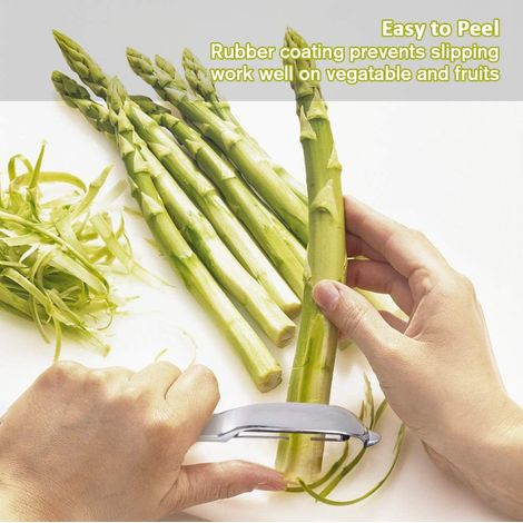Pelapatate da cucina - Pelapatate girevole a Y in acciaio inox per verdure, carote e frutta, con impugnatura ergonomica antiscivolo (1/4)