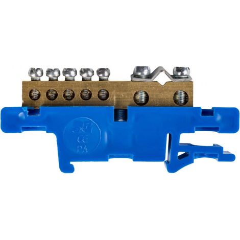 Morsettiera per binario a 7 rotaie, blu, TH35 N, LZ-7/N 0920-00