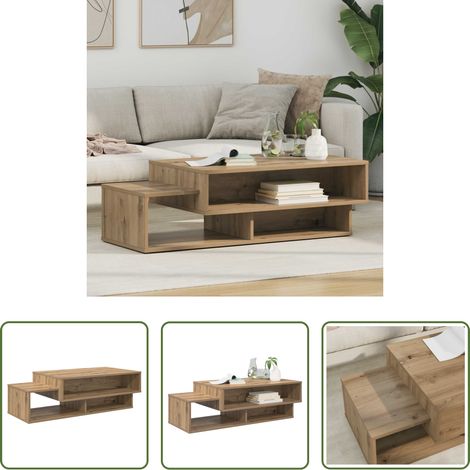 Wohnzimmer Tisch - Couchtisch Artisan-Eiche 105 x 50 x 32,5 cm Holzwerkstoff (1/5)