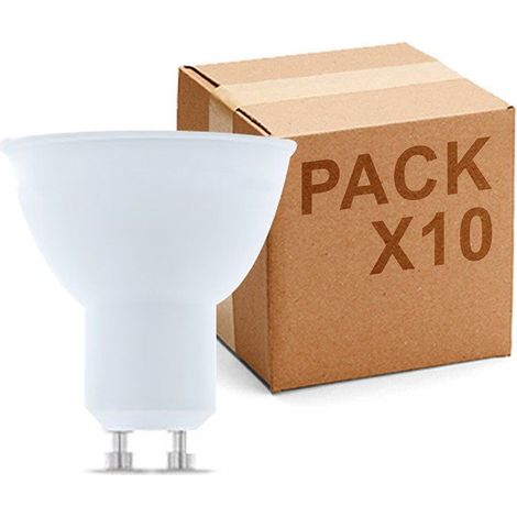 Pack 10 Bombillas Dicroica LED GU10 120º 7W 565lm  Blanco Neutro 4000K (1/3)