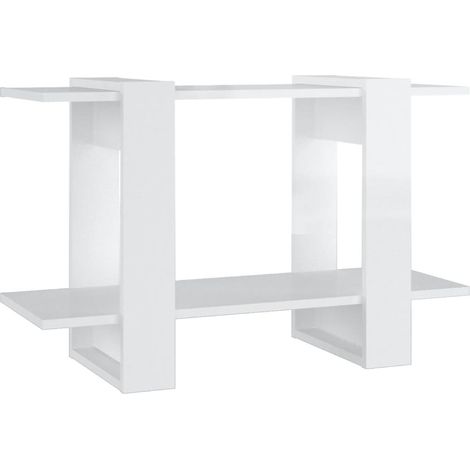 vidaXL Libreria/Divisorio Bianco Lucido 80x30x51 cm (1/5)
