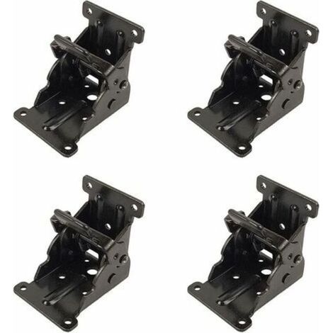 Charnière Pliante Autobloquante, 4 Pcs Charnière Pliante Pour Armoire De Cuisine, Charnière Pliante Pied 90 Degrés En Tle D'Acier, Verrouillage Extension Table Support D'étagère Pliable (1/5)