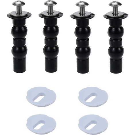 4 Pièces Vis fixation universelles pour siège toilette,Vis Fixation Siège Toilette Vis Charnières Siège Toilette Fixation Abattant WC Vis