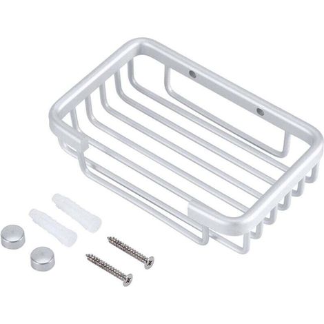 UlisemPorte-savon mural en aluminium pour salle de bain et douche - Dimensions approximatives : 128 x 88 x 30 mm (1/4)