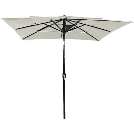 Maison Exclusive - Parasol de jardin à 3 niveaux avec mât en aluminium sable (1/5)