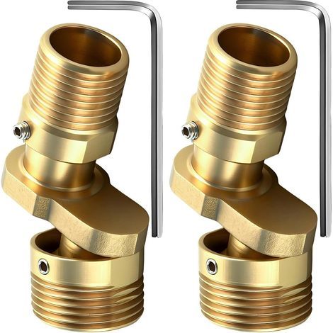 2-teiliger S-förmiger Duscharmatur-Adapter, 1/2" auf 3/4", verstellbare Kupfer-Duscharmatur, 360°-Drehung, versetzter Mischbatterieanschluss (1/5)