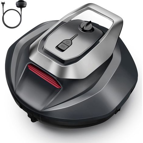 10 Pool Robot, Wireless Pool Vacuum Cleaner 90min and 2.5 Liters, Self-Parking, Easy Care, for All Shapes and Surfaces of Above Ground and Buried Pools up to 80㎡ (1/5)