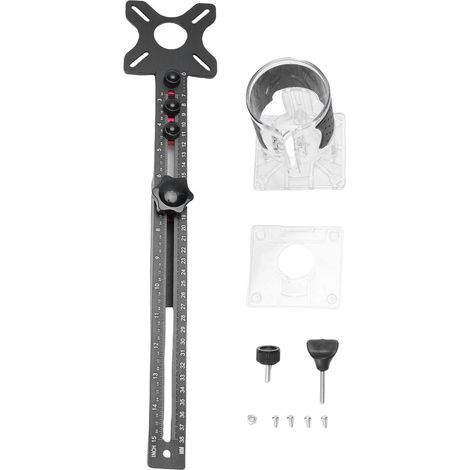 Support de rainure de fraisage de routeur, gabarit de coupe circulaire multifonctionnel réglable en alliage d'aluminium avec Base amovible (1/5)