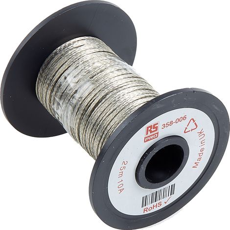 Braided Wire, 10 A, longueur 25m ( Prix pour Bobine de 25 Mètres )