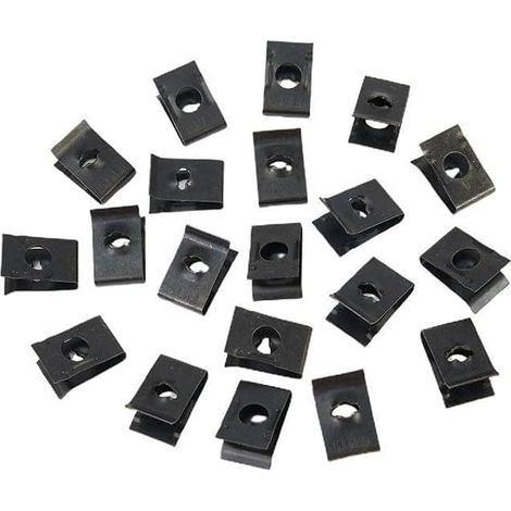 Lot de 20 clips métalliques en forme U, fixations fer pour la (1/5)