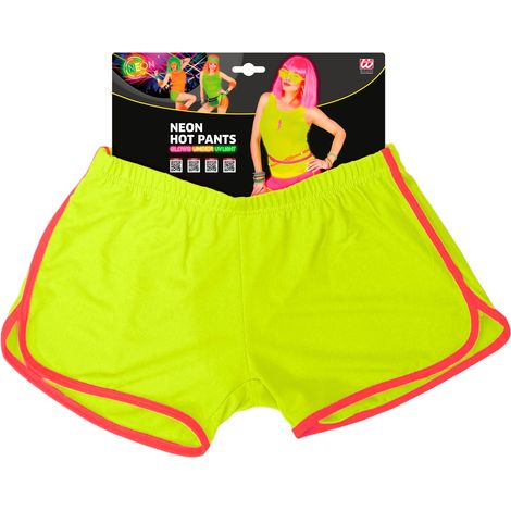 Neongelbe Disco-Shorts im 80er-Jahre-Stil (1/5)