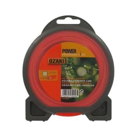 Coque fil nylon carre 2,4 mm x 15 m OZAKI - qualite professionnelle - fabrication francaise
