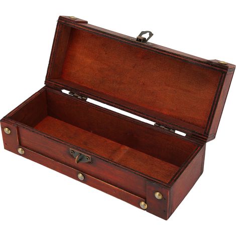 Coffret Vintage en Bois pour Bijoux et Colliers, Boîte de Rangement Décorative pour Maison et Salon de Beauté, Écrin Élégant (1/5)