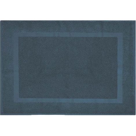 Tappeto bagno scendi doccia 100% cotone turchese cobalto 45x65 cm (1/5)