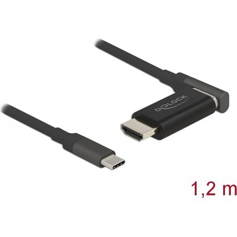 Delock Cable adaptador USB Type-Câ¢ a HDMI 4K 60 Hz magnÃ©tico de 1,20 m