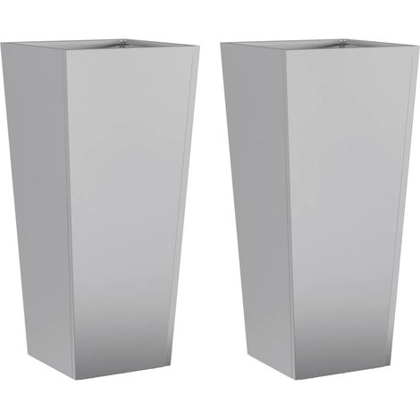 Maison Exclusive - Pflanzkübel 2 Stk. 35x35x75 cm Verzinkter Stah