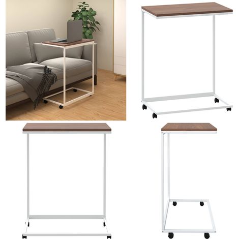 Beistelltisch mit Rollen Weiß 55x35x70 cm Holzwerkstoff - Couchtisch - Beistelltisch - Nachttisch - Dekotisch - Side Table - Home & Living (1/5)