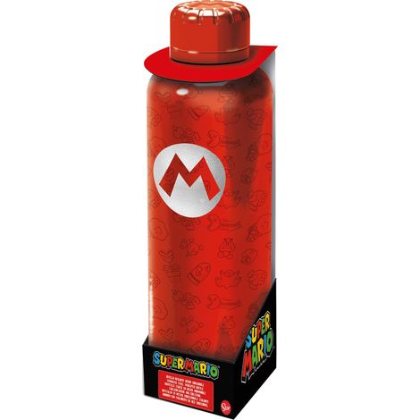 Bottiglia D'acqua In Acciaio Inossidabile - Borrace Termica - 515 ml Super Mario