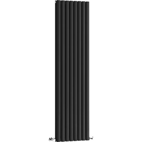 Hudson Reed – Radiateur vertical 178 x 47,2 cm en acier noir – Puissance 1868W – Design compact pour espaces réduits – Garantie 20 ans