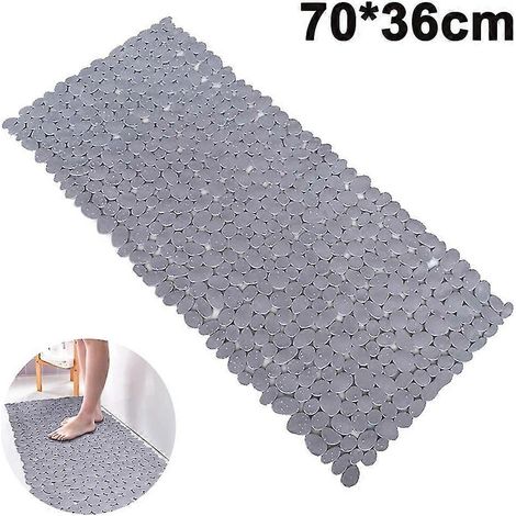 Tapis de baignoire en galets antidérapant avec ventouses, 70 x 36 cm (1/5)