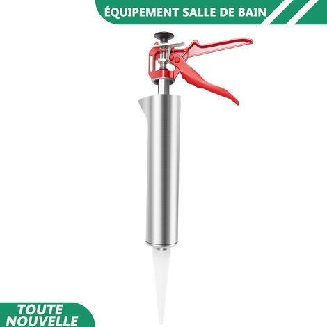 Outil d'applicateur de pulvérisateur de pistolet de massage de pointe de mortier en acier inoxydable pour pistolet de massage de carrelage de chaux de ciment (1/5)