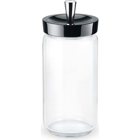 Giannini glossy barattolo fine vetro 150 cl tappo legno nero