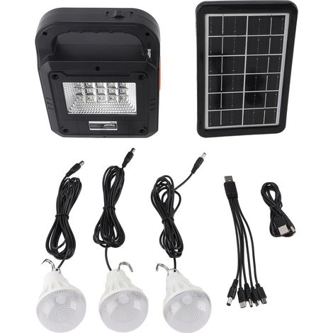 Ortviai Générateur Solaire Portable 9000 mAh avec Panneau Solaire Intégré, Bluetooth et Éclairage LED
