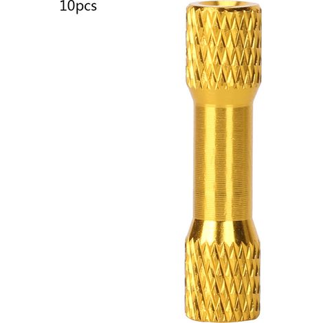 Lot de 10 entretoises femelles M3x25mm en alliage d'aluminium anodisé doré, piliers équilibrés pour quadricoptère (1/5)