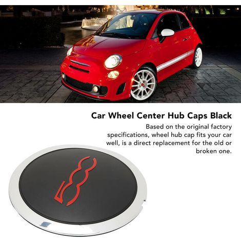 Coprimozzo centrale per ruote compatibile con Fiat 500, coprimozzo anti-perdita di liquidi con finitura cromata, codice OEM 68078419AC (1/5)